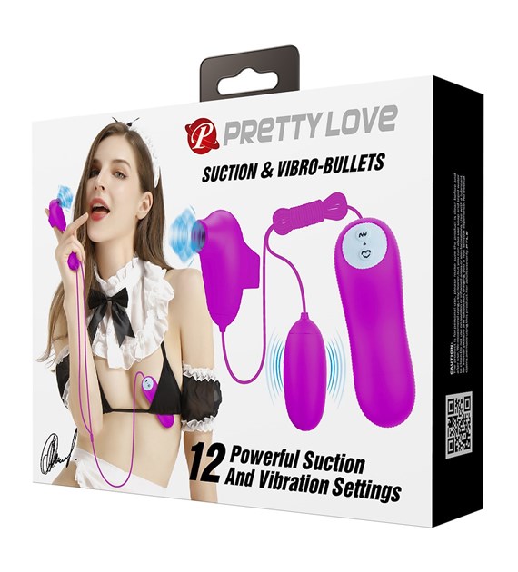 WIBRATOR PRETTY LOVE SUCTION & VIBROBULLETS