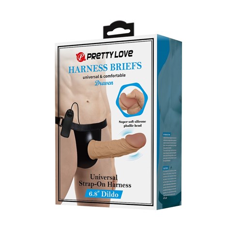 PRETTY LOVE HARNESS BRIEFS WITH VIBRATION