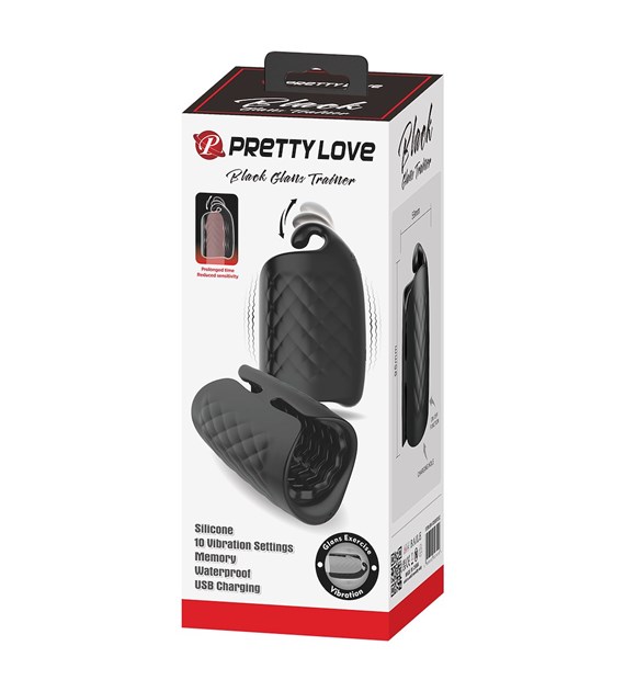 MASAŻER PRETTY LOVE BLACK GLANS TRAINER