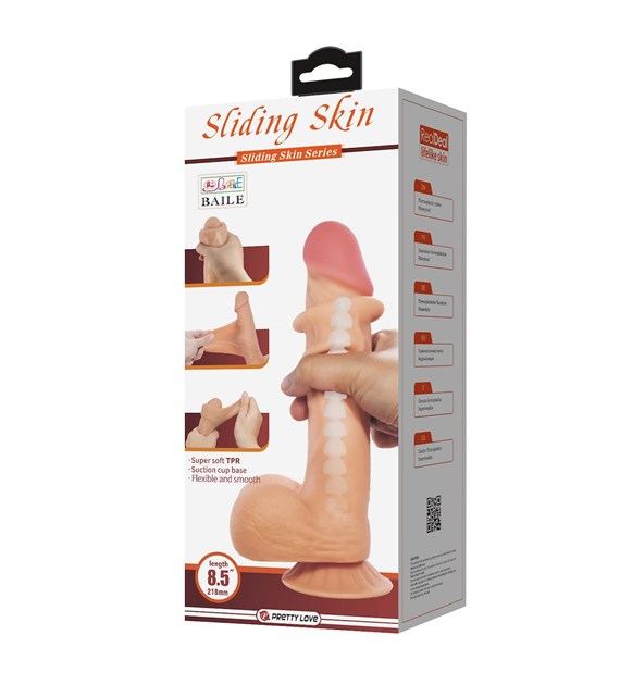 DILDO SLIDING SKIN 8,5”