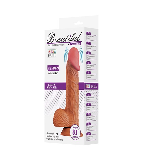 DILDO Z WIBRACJĄ BEAUTIFUL CATOBLEPAS