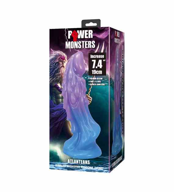 POWER MONSTERS ATLANTEANS FANSTASY SILICONE DILDO WITH SUCTION CUP