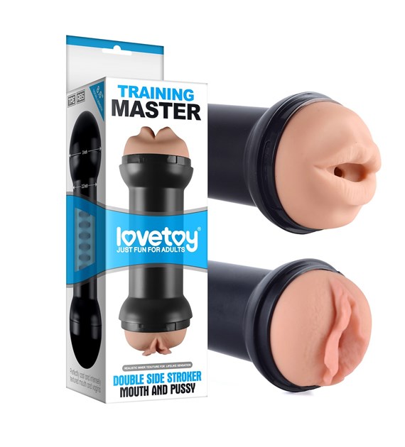 MASTURBATOR DOUBLE SIDE STROKER MOUTH AND PUSSY