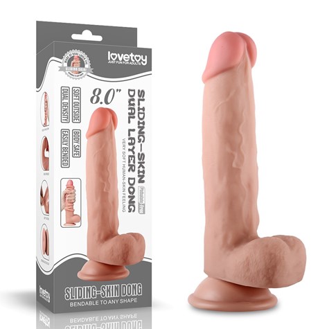 8'' SLIDING-SKIN DILDO