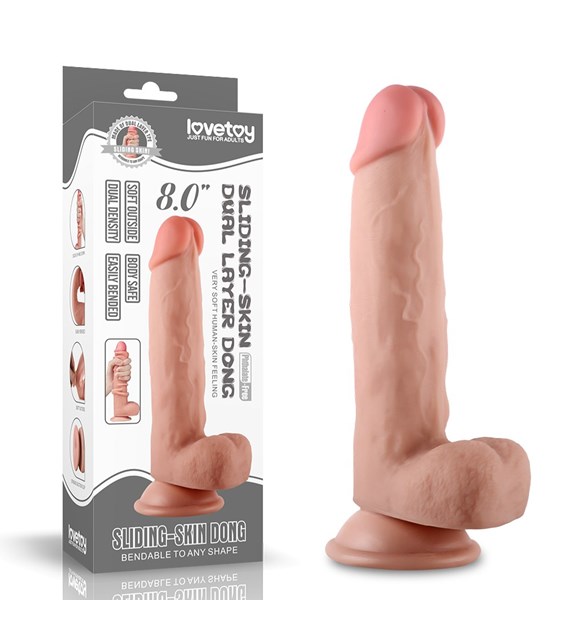 8'' SLIDING-SKIN DILDO