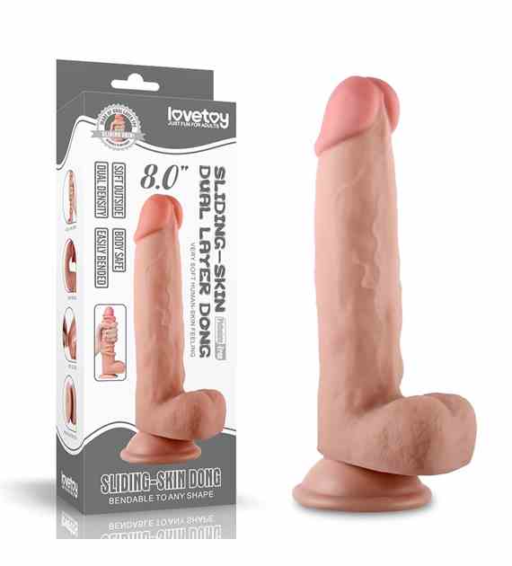 8'' SLIDING-SKIN DILDO