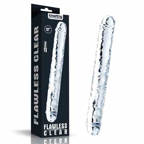 PODWÓJNE DILDO FLAWLESS CLEAR DOUBLE DILDO 12''