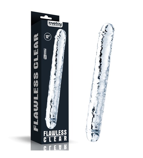 PODWÓJNE DILDO FLAWLESS CLEAR DOUBLE DILDO 12''