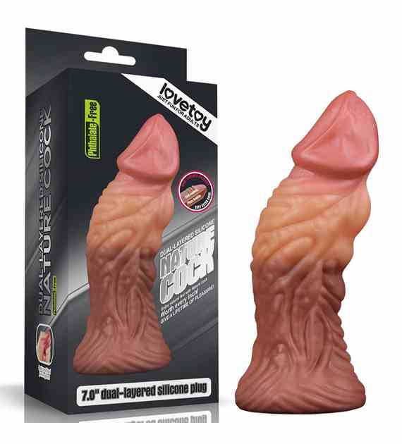 KOREK ANALNY 7.0'' DUAL LAYERED PLATINUM SILICONE PLUG