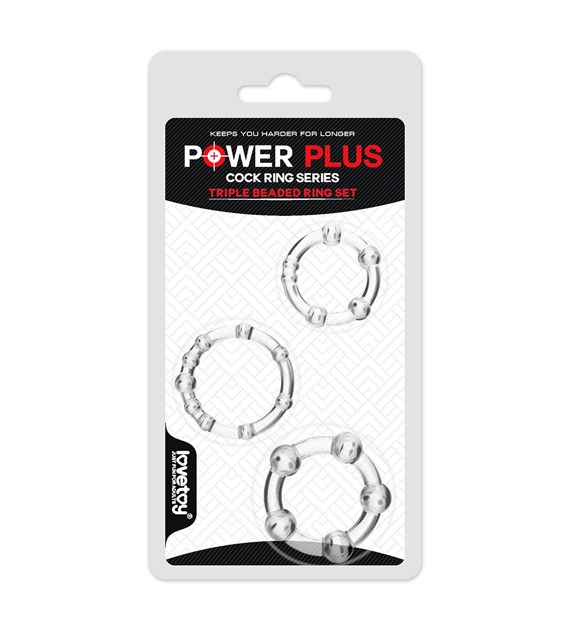 PIERŚCIENIE POWER PLUS TRIPLE BEADED RING SET