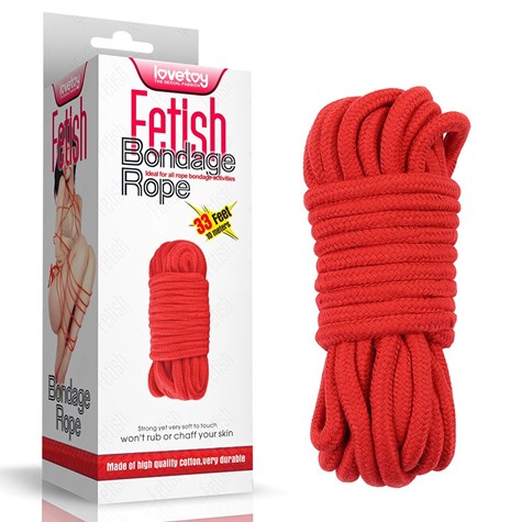 10 METERS FETISH BONDAGE ROPE RED