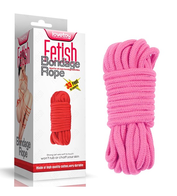 LINA FETISH BONDAGE ROPE 10M RÓŻOWA