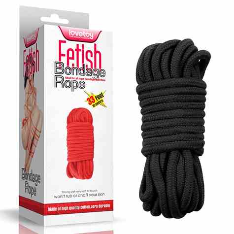 LINA FETISH BONDAGE ROPE 10M CZARNA