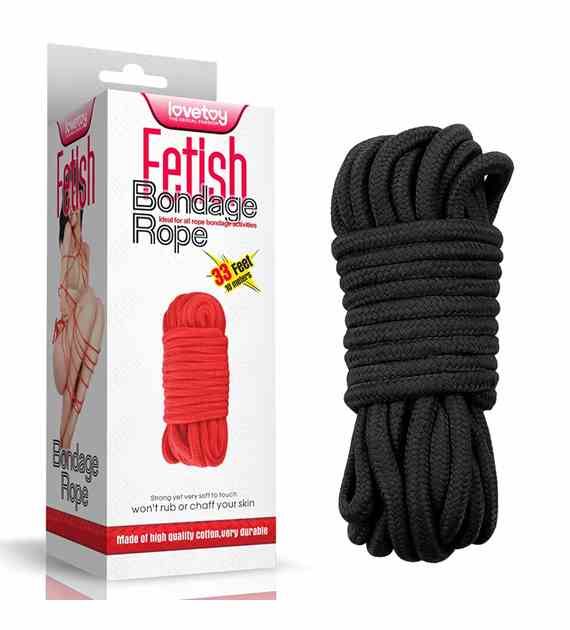 LINA FETISH BONDAGE ROPE 10M CZARNA