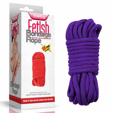 LINA FETISH BONDAGE ROPE 10M FIOLETOWA