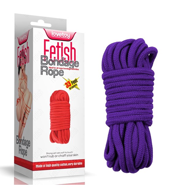 LINA FETISH BONDAGE ROPE 10M FIOLETOWA