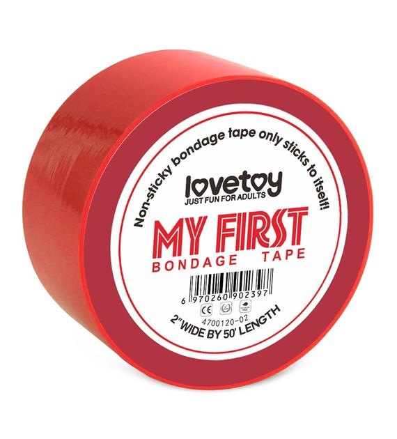 TAŚMA MY FIRST NON STICKY BONDAGE TAPE RED