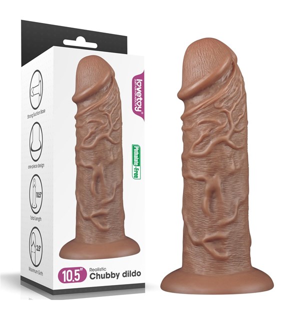 DILDO 10.5'' REALISTIC CHUBBY DILDO
