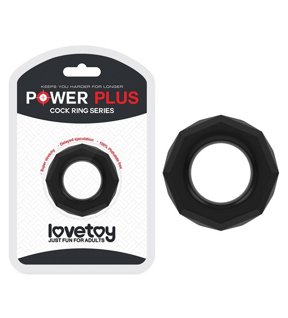 PIERŚCIEŃ POWER PLUS COCKRING CZARNY