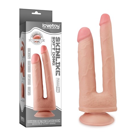 DILDO SKINLIKE DOUBLE PENETRATION SOFT COCK