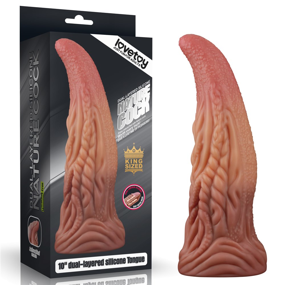 10'' DUAL LAYERED PLATINUM SILICONE TONGUE