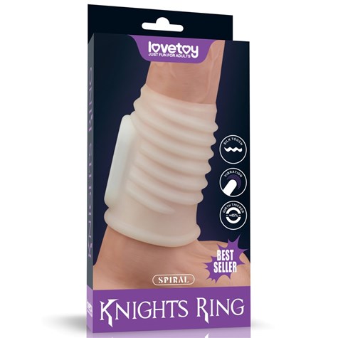 VIBRATING SPIRAL KNIGHTS RING (WHITE)