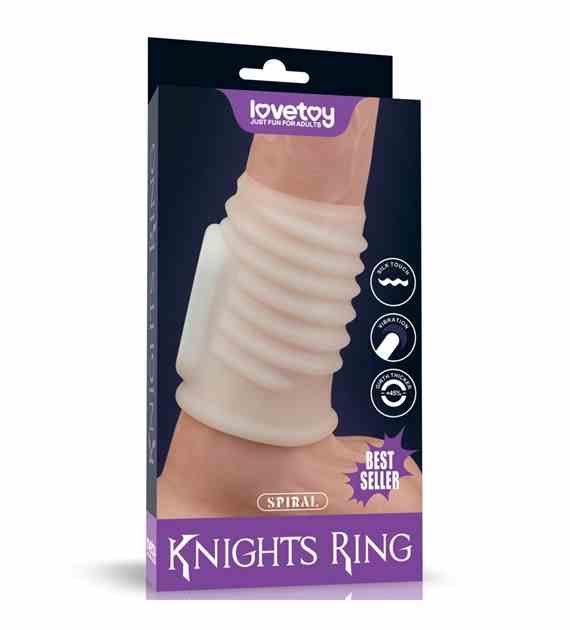 PIERŚCIEŃ NAKŁADKA VIBRATING SPIRAL KNIGHTS RING (WHITE)