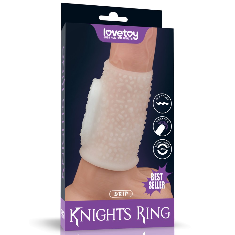 VIBRATING DRIP KNIGHTS RING (WHITE)