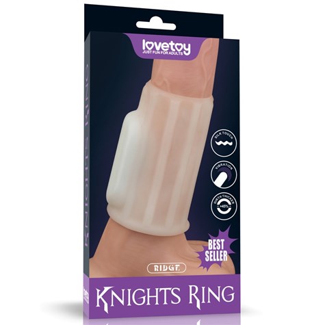 VIBRATING RIDGE KNIGHTS RING (WHITE)