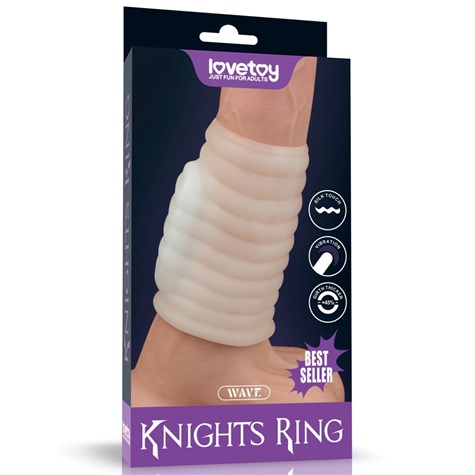 VIBRATING WAVE KNIGHTS RING (WHITE)