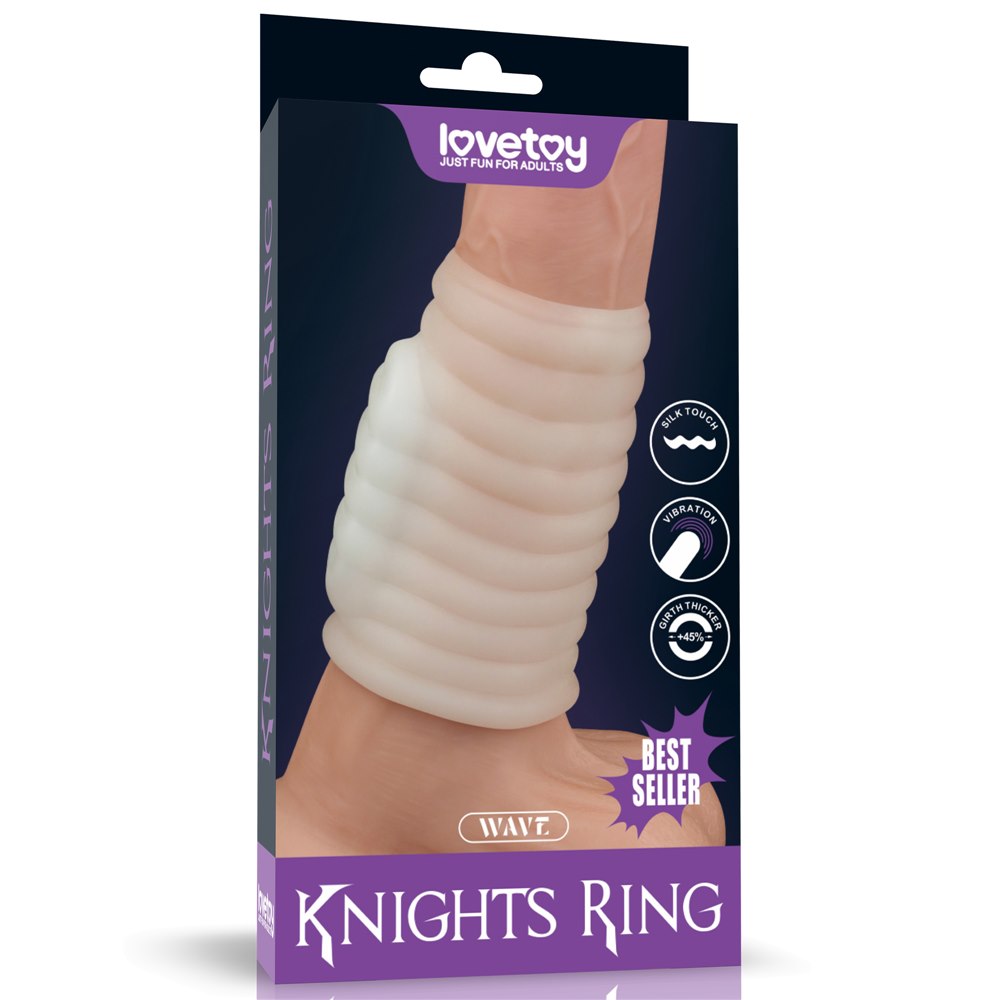 VIBRATING WAVE KNIGHTS RING (WHITE)