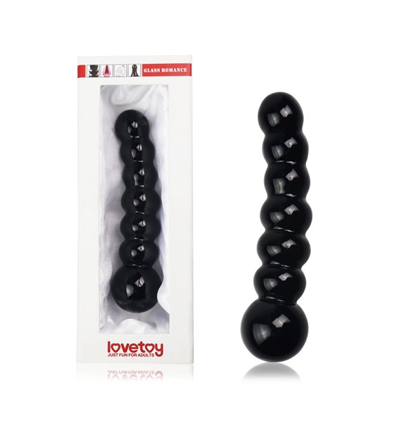 DILDO 6.8  GLASS ROMANCE CZARNY