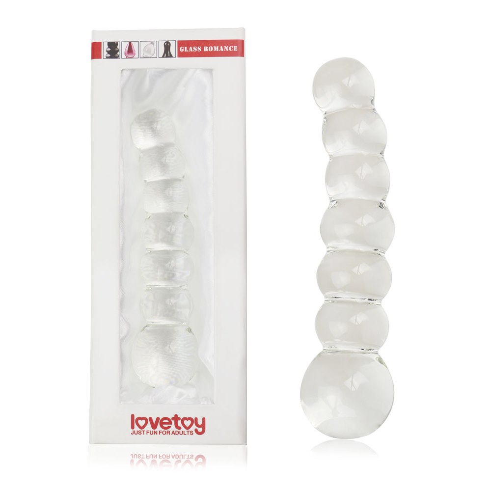 DILDO 6.8  GLASS ROMANCE CLEAR