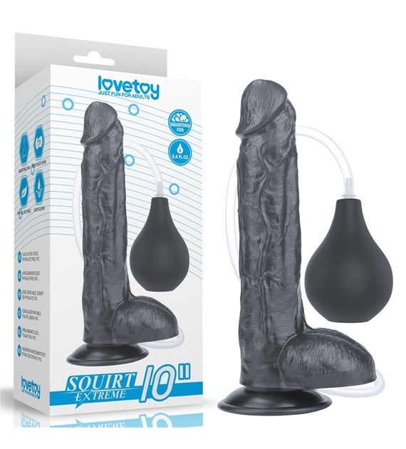 DILDO 10'' SQUIRT EXTREME DILDO – BLACK