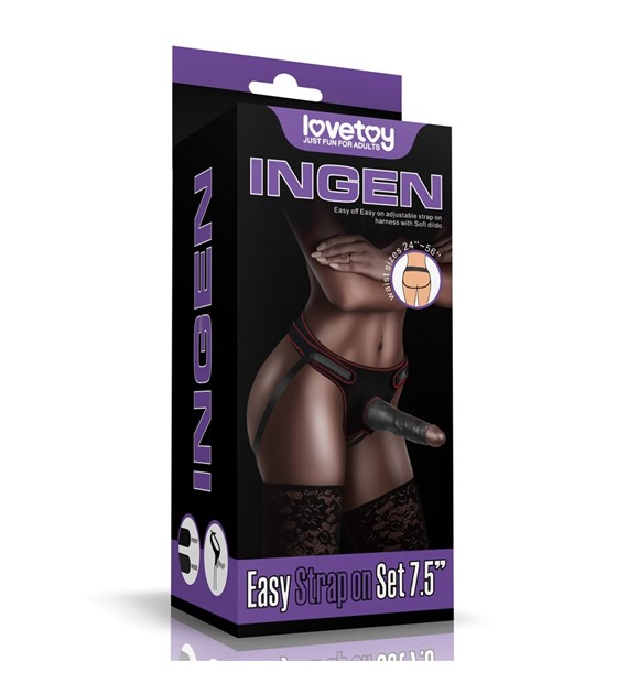 EASY STRAP ON SET 7.5'' BLACK