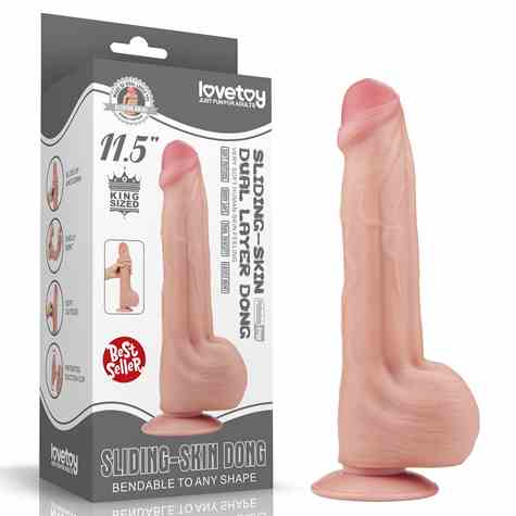 11.5'' KING SIZED SLIDING SKIN DUAL LAYER DONG