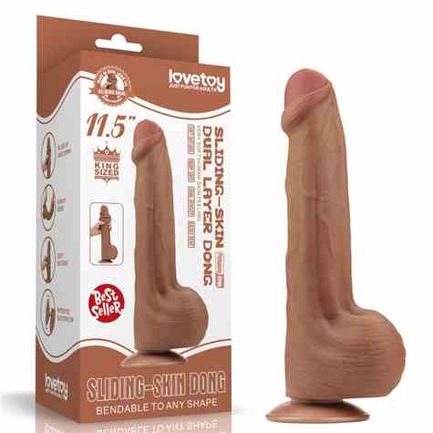 11.5'' KING SIZED SLIDING SKIN DUAL LAYER DONG