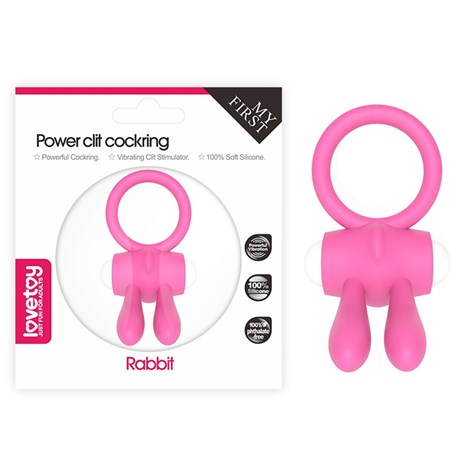 POWER CLIT SILICONE COCKRING PINK