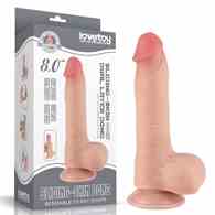 DILDO 8'' SLIDING SKIN DUAL LAYER DONG FLESH