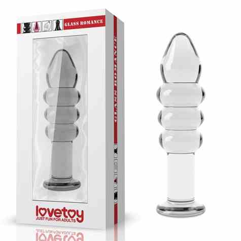 KOREK ANALNY 5.5  GLASS ROMANCE PRZEZROCZYSTY