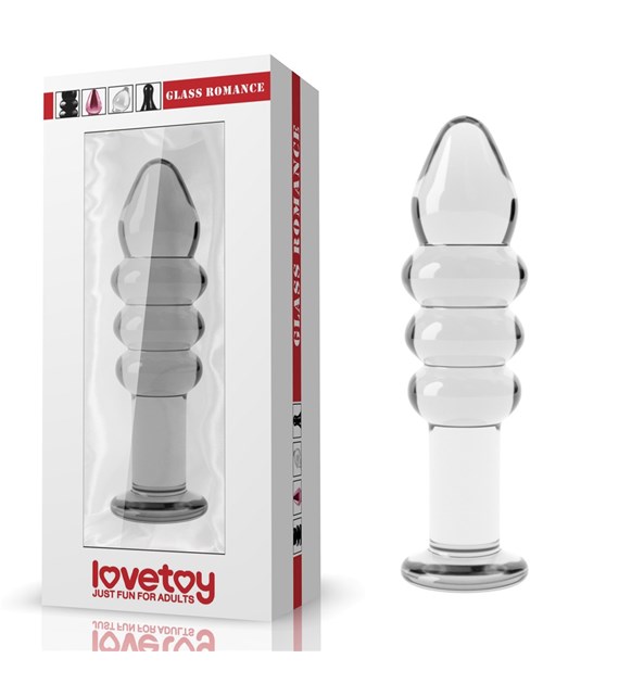 KOREK ANALNY 5.5  GLASS ROMANCE PRZEZROCZYSTY