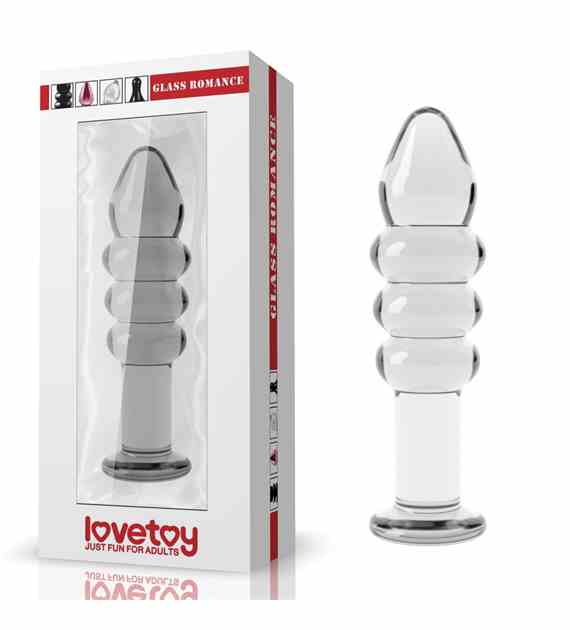 KOREK ANALNY 5.5  GLASS ROMANCE PRZEZROCZYSTY