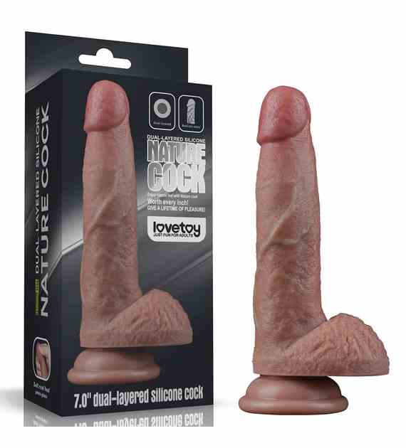 DILDO 7'' DUAL LAYERED SILICONE COCK