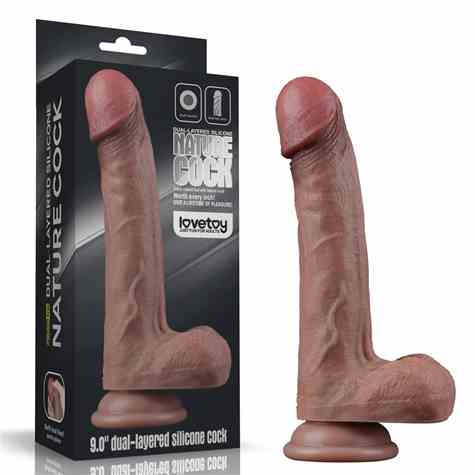 DILDO 9'' DUAL LAYERED SILICONE COCK