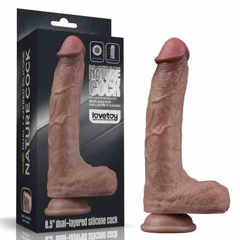 DILDO 8.5'' DUAL LAYERED SILICONE COCK