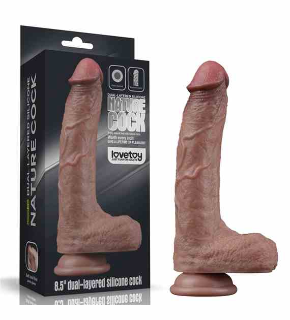 DILDO 8.5'' DUAL LAYERED SILICONE COCK