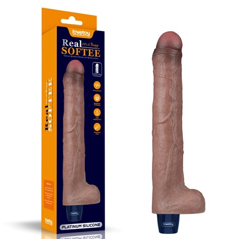 WIBRATOR 10.5  REAL SOFTEE VIBRATING DILDO
