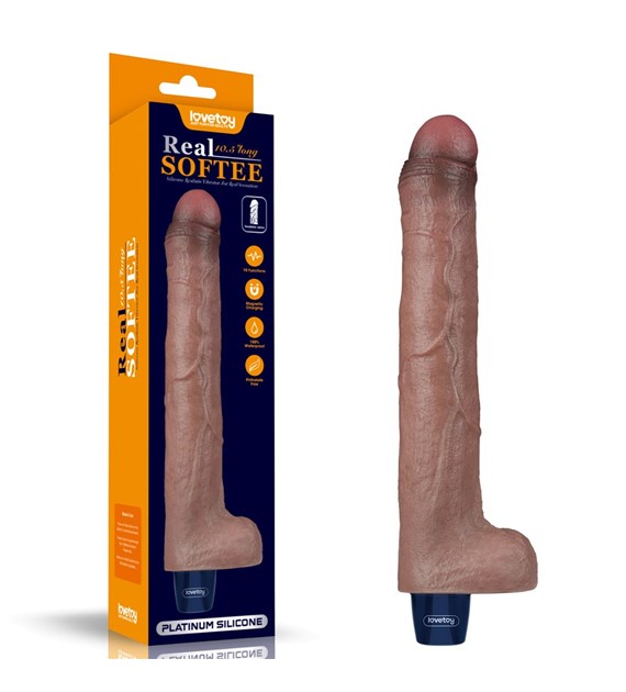 WIBRATOR 10.5  REAL SOFTEE VIBRATING DILDO