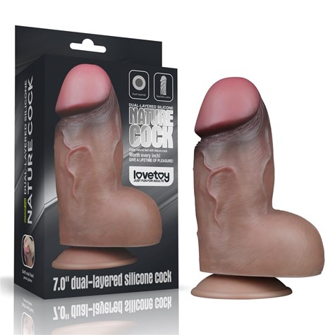 7.0'' DUAL LAYERED PLATINUM SILICONE COCK