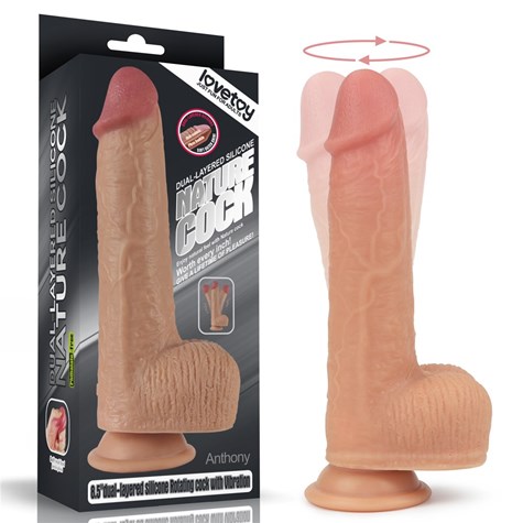 WIBRATOR 8.5  DUAL LAYERED SILICONE ROTATING ANTHONY